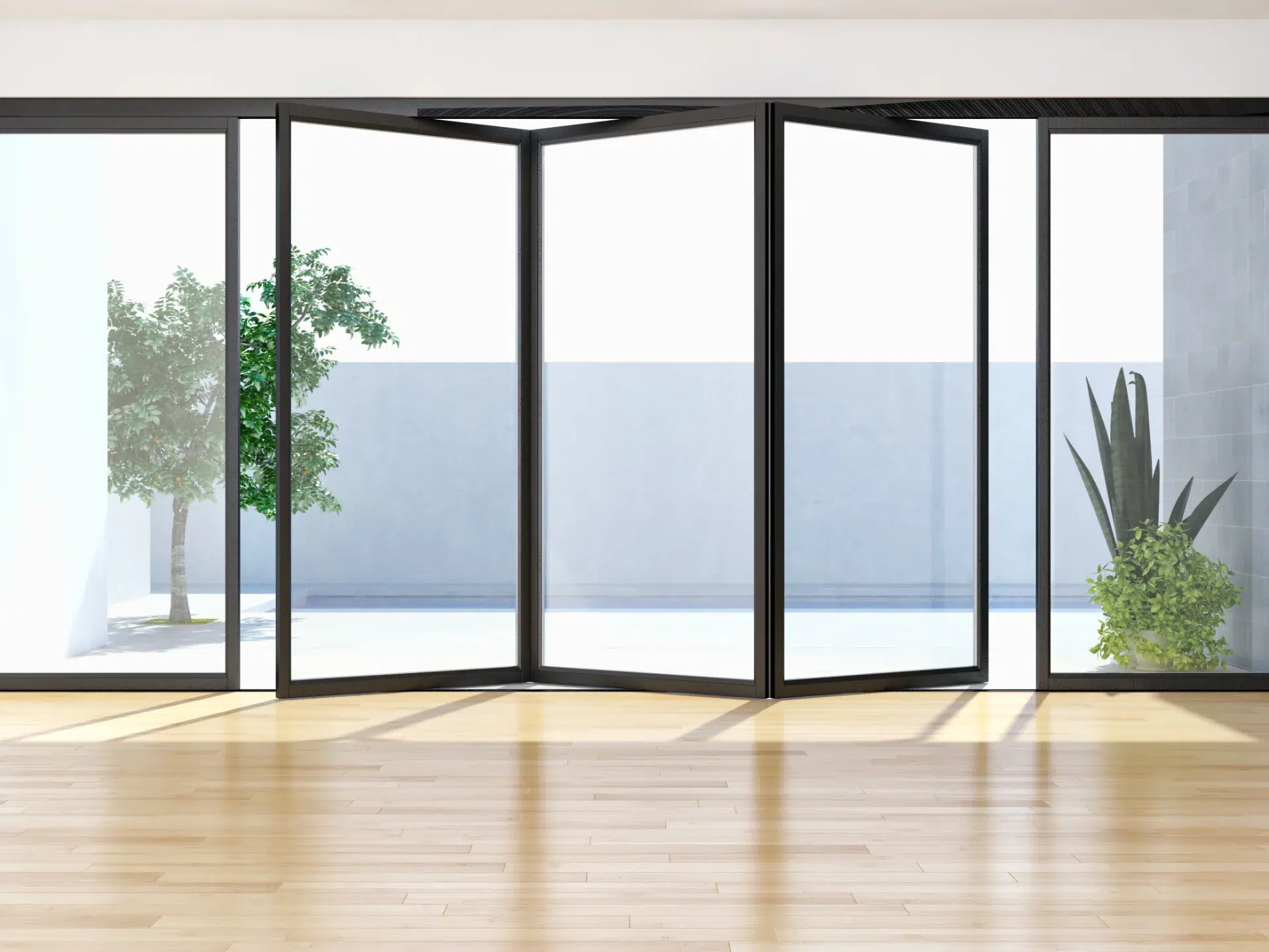 VLX 100 Bifold / Folding Door in Pasadena, CA | Lightwell Windows Pasadena - detail 1